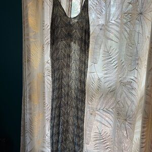 Sun & Shadow Blue and Cream Patterned Dress